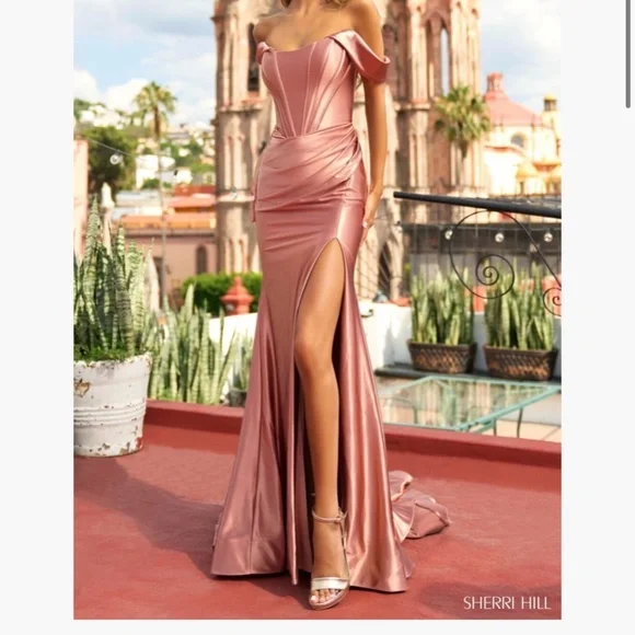 Sherri Hill | Dresses | Stunning Rose Gold Sherri Hill 54923 Dress Size 0 |  Poshmark